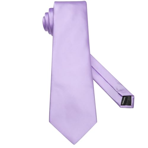 Image of Hi-Tie 5Pcs Mens Solid Color Silk Tie Satin Pretied Bowtie Lapel Pin for Men Handkerchief Cufflink Wedding Gift Box
