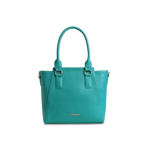 Image of Caprese Solena Medium Satchel Bag for Women with Adjustable & Detachable Strap|Versatile Shoulder, Crossbody & Handheld Bag for Work, Travel,Everyday Use,with Multiple Compartments (Blue)