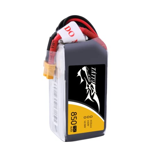Tattu 14.8V 4S 75C 850mAh LiPo Battery Pack with XT30 Plug for Multirotor FPV from Size 100 to 180 Owl Racing Quadcopter