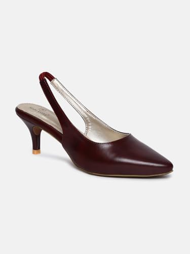 Image of Marc Loire Women Slip on Kitten Heel Pumps for Office Wear