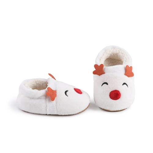 Kids Booties for Girls Soft Baby Santa Winter Warm Slippers Snow Boots Crib Shoes2