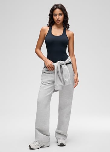 Image of CRZ YOGA Butterluxe Racerback Tank Waist Length | Yoga, Extremely Soft, Tight Fit, Scoop Neck, Sleeveless Tops for Women