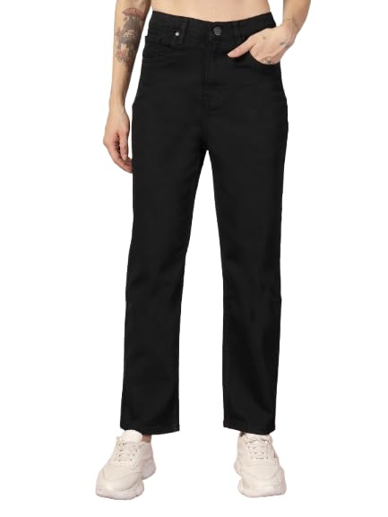 Jean bleu foncé femme taille haute idéal pour le bureau et les sorties Style Quotient
