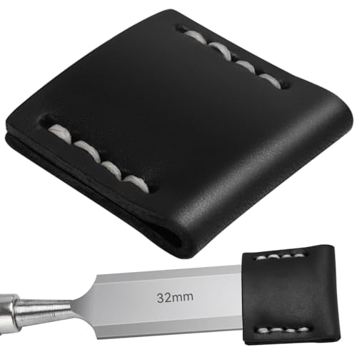Protection pour Ciseaux à Bois Protection de lame en cuir 1Pcs étui de protection Ciseaux à bois pour Ciseaux à Bois Avec Largeur de Lame de 25-32 mm de Largeur...