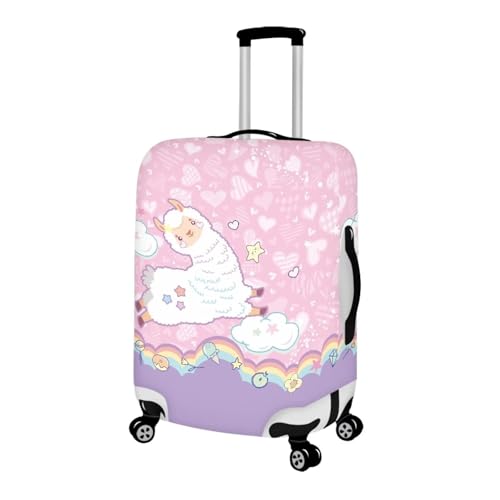 Luggage Cover personalized Suitcase Cover Zipper Closure Suitcase Protector Fits 18-21 Inch Luggage Cover Set Running Alpaca Print