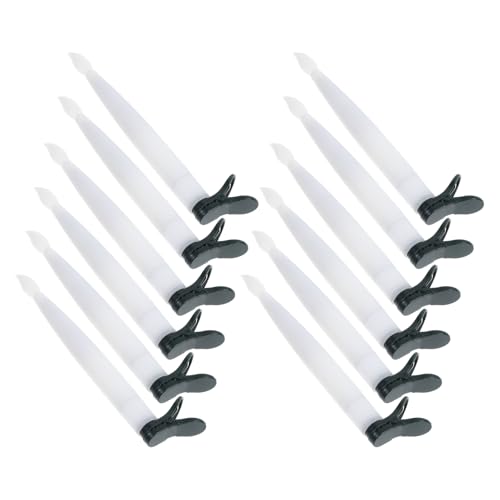 OSALADI 12 Set Candele Led Per Albero Di Natale Con Clip Luci Calde Bianche Decorative Per Feste Di Natale E Halloween Aste E Accessori Per Decorazioni Festive Riutilizzabili