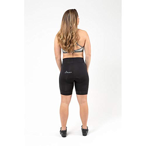 Bermuda ciclismo feminina Cycle7 Forro espuma e Gel Proteção UV 50+ (Preto, GG)