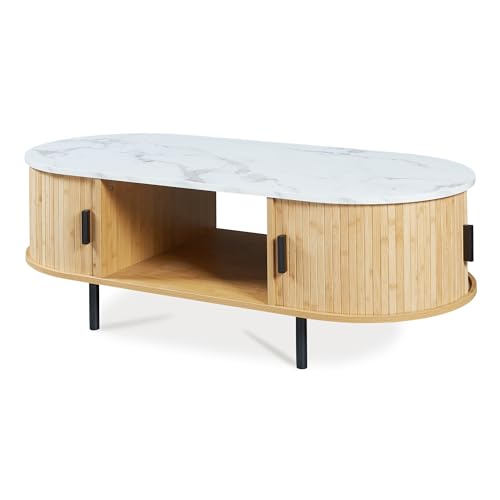 Compartiments de rangement en bambou pour maximiser l'espace du salon