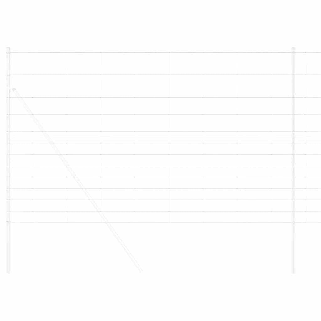 Srebrne ogrodzenie leśne, 50 x 1,5 m, stal ocynkowana, wytrzymałe ogrodzenie siatkowe do ogrodu i na taras, odporna na warunki atmosferyczne, łatwa instalacja, trwałe