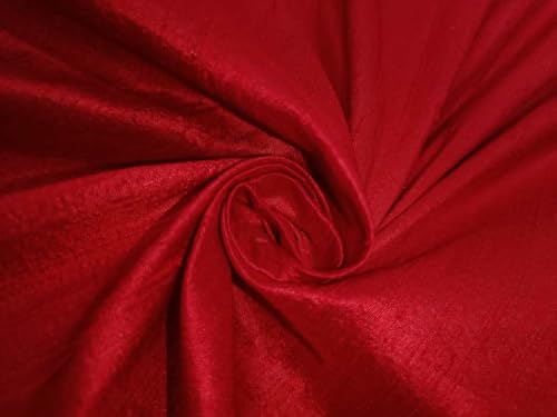 Tissu Dupioni pure soie rouge infroissable pour volumes de robes parfaits