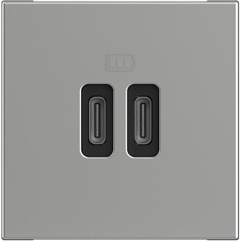 Chargeur USB C BTICINO RA4286C2 Classia Haut de Gamme Finition Aluminium