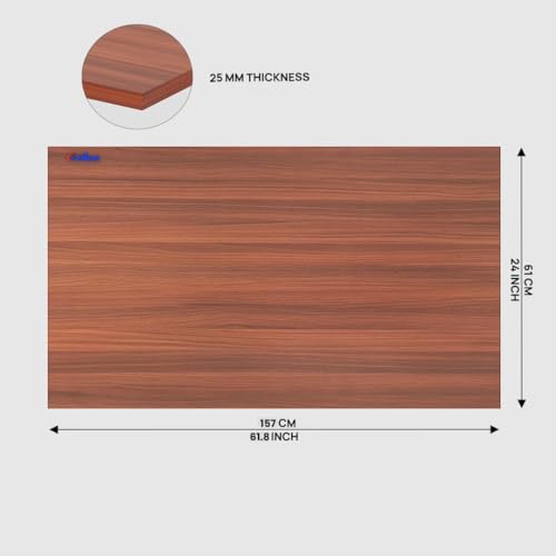Image of Anikaa TablexPro25 Engineered Wood Rectangular Shape Table Top Board | 25 mm Thick Heavy Duty Desk Top for Study Table, Meeting /Conference Table & Office Desk | Walnut (Size-61.8X 24 Inch)