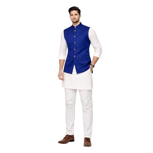 Image of DesignerBin Men's Nehru jacket Waistcoat, Modi Jacket with Beautiful Color