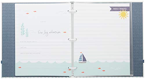 C.R. Gibson B0-14074 Blue Nautical First 5 Years Loose Leaf Baby Memory Book thumb #2