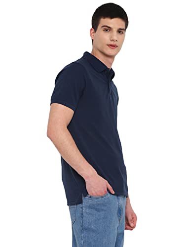 Image of Deniklo Cotton Blend Solid Plain-Regular Fit | Half Sleeves Polo Neck T-Shirts for Men (Available in Plus Size)