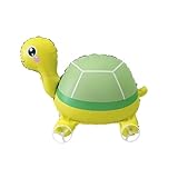 Standing Turtle Foil Balloon with Rollers - Pull - Along Design/24in Jungle Safari Animals Foil Balloons/Nin*ja Turtle Balloons for Kids Birthday/Wild Zoo Party/Baby Shower/Decor Supplies