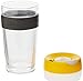 KeepCup 16oz Reusable Coffee Cup. Toughened Glass Cup With Silicone Band & Clear Plastic Twin Wall. 16-Ounce/Large, Honey