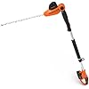 GARCARE Hedge Trimmers Cordless with Battery - Pole Hedge Trimmer with 20V 4.0Ah Li-Ion Battery & Quick Charger, 450mm Laser Cut Blade