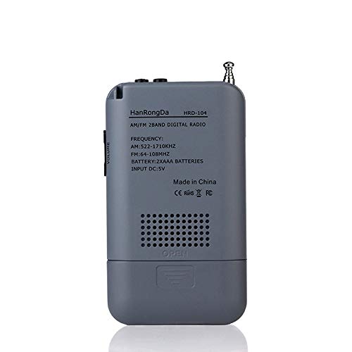 Docooler HRD-104 Rádio portátil AM/FM estéreo rádio bolso 2 faixas sintonização digital rádio mini r