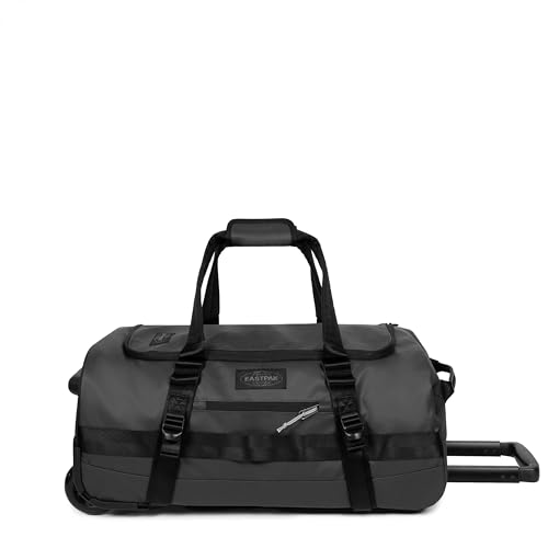 Image of Eastpak Duffel Pack Wheel S - 38L Wheeled Duffel with Telescopic Handle, Convertible Backpack Straps, Weatherproof Finish & Gear Loops
