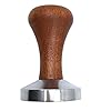 Tamper Compactador 51mm Inox Com Cabo de Madeira Para Cafeteira Espresso