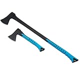 2 teiliges Axt-Set HRB, Beil 600g Plus 1250g Spaltaxt, ideal für die Holzspaltung