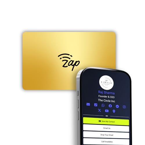 tinydabba custom with own design Zap NFC Smart Digital Business Card by tinydabba