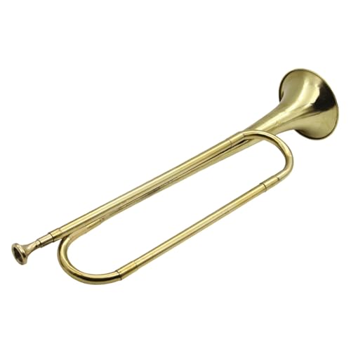 Colaxi BB Trumpet Marching Bugle Marching Band Instrument Blowing Bugle Brass Musical Instrument for Band Stage Performance Children