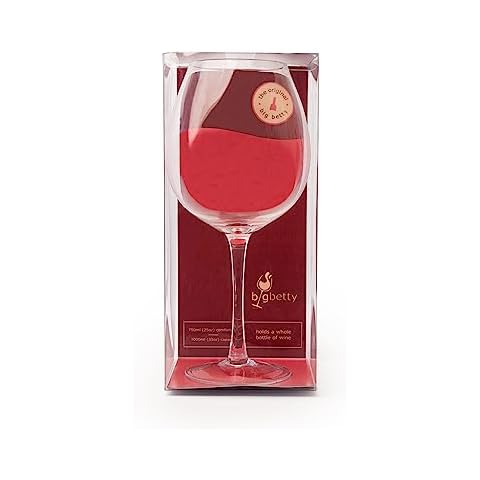 Big Betty - Premium Giant Wine Glass, Holds a Full 750ml Bottle of Wine, Fun Idea for Celebrations, Parties & Events - Wine Cover