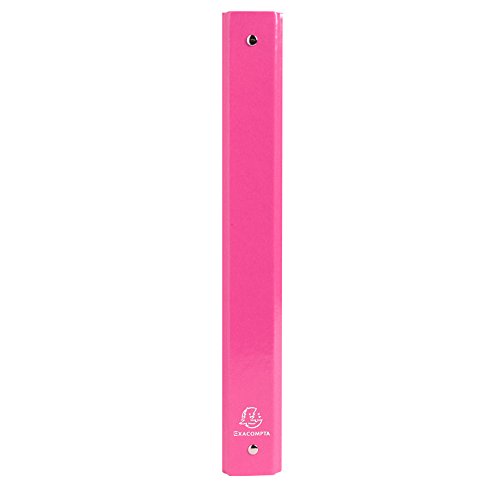 Cartellina 4 anelli 30 mm Iderama, ricoperto carta rivestita Guardia colore, colore rosa – set di 10