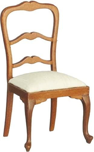 Melody Jane Dolls Houses Dollhouse Mid Century Walnut Desk Chair JBM Miniature Study Office Furniture