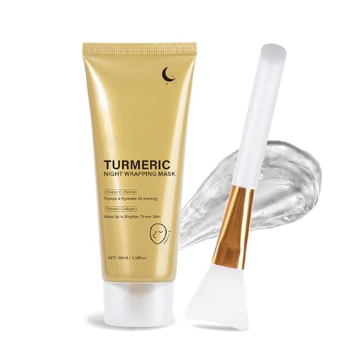 Collagen Night Wrapping Mask with Brush, Peel Off Face Mask with ...