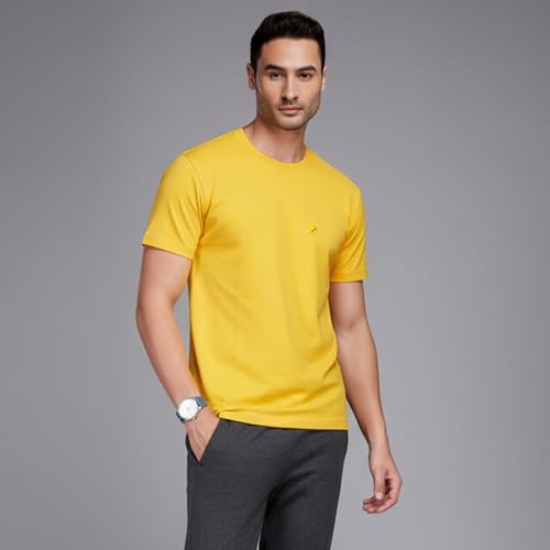 Image of AMUL COMFY Men's Cotton Plain Round Neck Half Sleeve Casual T-Shirts