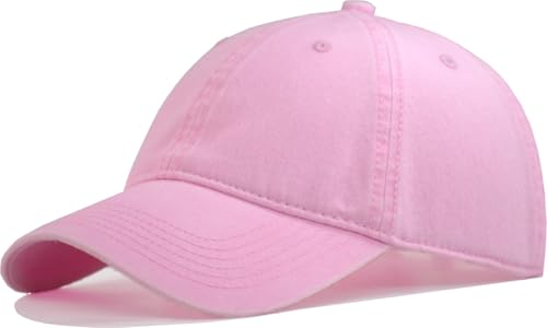 Image of Vintage Washed Cotton Baseball Caps Men Women Adjustable Unstructured Low Profile Dad Hat