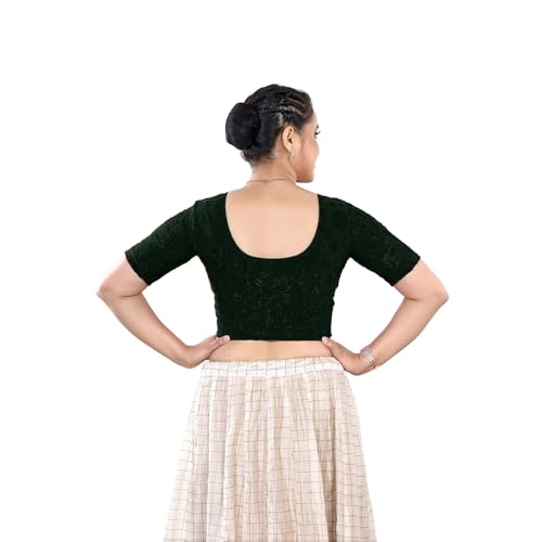 Image of Stay On Trend: Fashion Readymade Blouses for Women,Round Neckline Terry Jacquard Fabric.