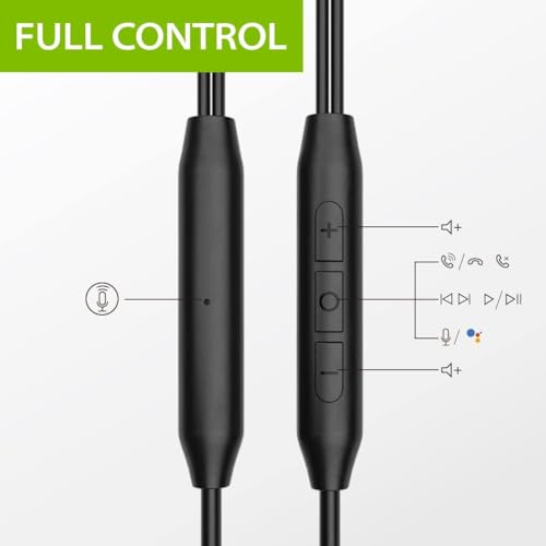 Avantree E171 Sports Earbuds Wired with Microphone, Sweatproof Wrap Around Earphones with Over Ear Hook, in Ear Running Headphones for Workout Exercise Gym Compatible with iPhone, Cell Phones