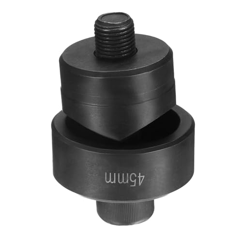 QUARKZMAN Emporte-Pièce Métallique Pour Trous 45mm Acier À Roulement Coupe Précise Kit Manuel Pour Perçage Pour Plaque Métallique Évier Acier Inoxydable, Noir