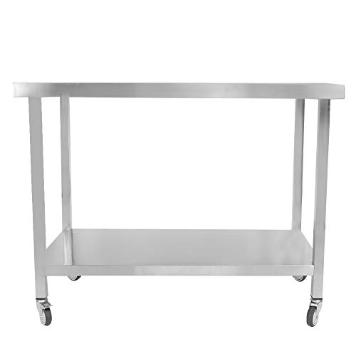 Arbeitstisch Edelstahl, Küchentisch Edelstahltisch Gastro Tisch Werkbank Silber Lebensmittel Zubereitungstisch mit… – Bild 8