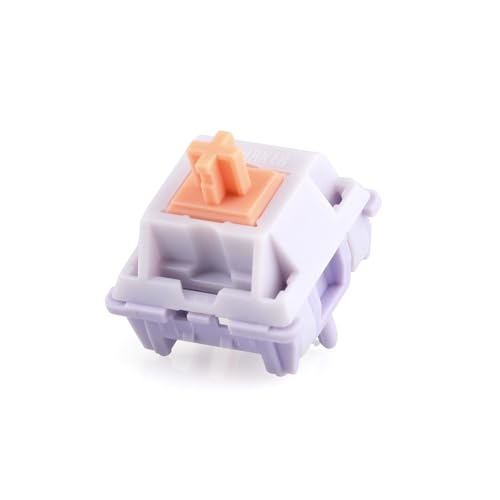 Image of EPOMAKER Mechanical Switches Set for Mechanical Gaming Keyboard, 100 Pieces, Pre-Lubed Switch, Linear /Tactile /Clicky, 5-Pin Creamy Switch with MX Keycaps (Wisteria(Tactile))