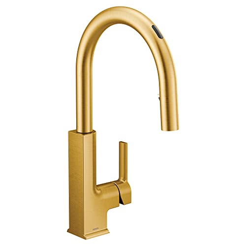 Moen S72308Evbg Sto Smart Touchless Pull Down Sprayer Kitchen Faucet With Voice Control And Power Boost, Brushed Gold #TOP17