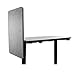 Lumeah Modesty Clamp Mount Panel, 36-inch H x 23.5-inch W, Gray Polyester (LU.DM.24.36.1.G) (LUDM24361G)