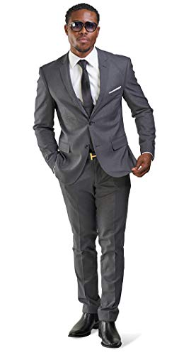 AZAR MAN Slim Fit Men Suit Micro Textured Weave 2