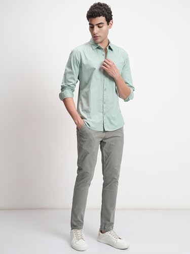 Image of Highlander Men's Slim Fit Formal Trousers | Ankle Length |Smart Trousers for Men | Chino Trousers for Men|Elegant Design | Comfortable Fabric for Daily Work & Formal Occasions
