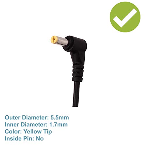 Acer Aspire (Yellow Tip) Es1 Es15 5250 5251 5253 5517 5532 5315 5560 5733 5742 5750 5733Z 5251 Pa-1650-02 Pa-1650-22 Sadp-65Kb Pa-1650-86 Laptop Charger Ac Adapter Power Supply Cable Cord #TOP2