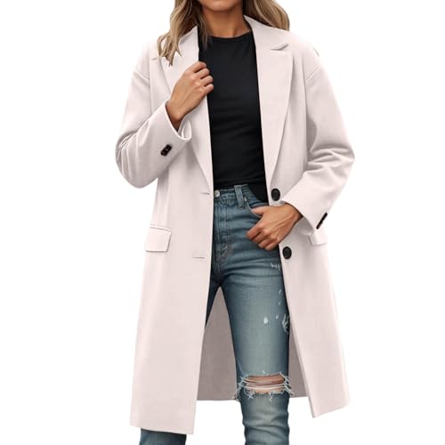 Trench-coat croisé pour femme revers crantés veste de qualité