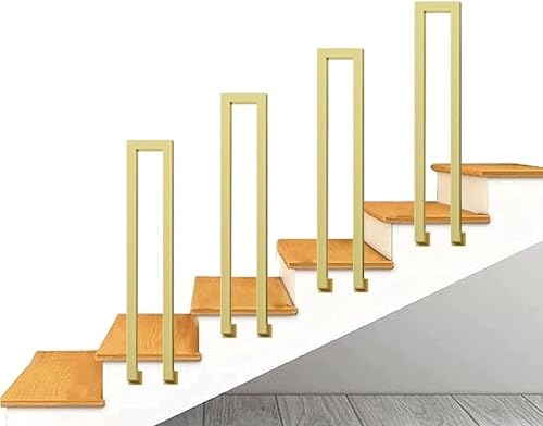 Rampe d'escalier de support en U or pour sécuriser le grenier