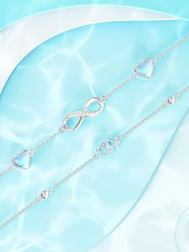 Image of Nature Style Bracelet for Women Charm Link Bracelet Adjustable Pineapple /Dragonfly /Butterfly /Daisy /Highland Cow Anklet Bracelet 925 Sterling Silver Anniversary Jewelry Birthday Gifts