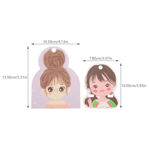 Cartes en papier kraft STOBOK anti-emmêlement pour rangement de pinces et nœuds cheveux - 3