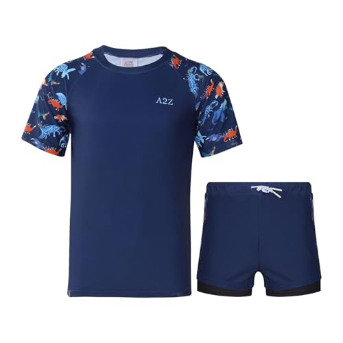 Maillot de bain deux pièces à séchage rapide ensemble short et haut manches courtes enfants