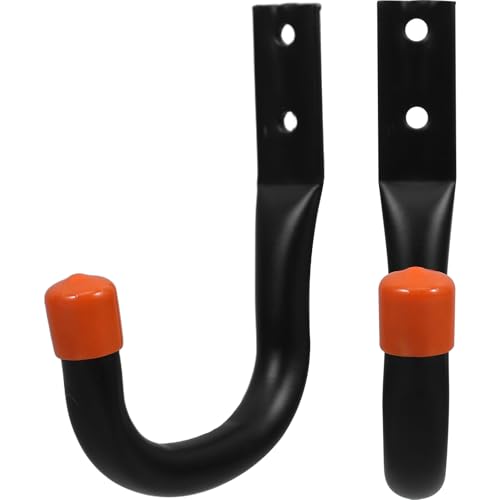 Abaodam 2個 ガレージ用高耐久壁掛け収納フック 多目的自転車はしごロープ収納対応 ガーデンツール整理に